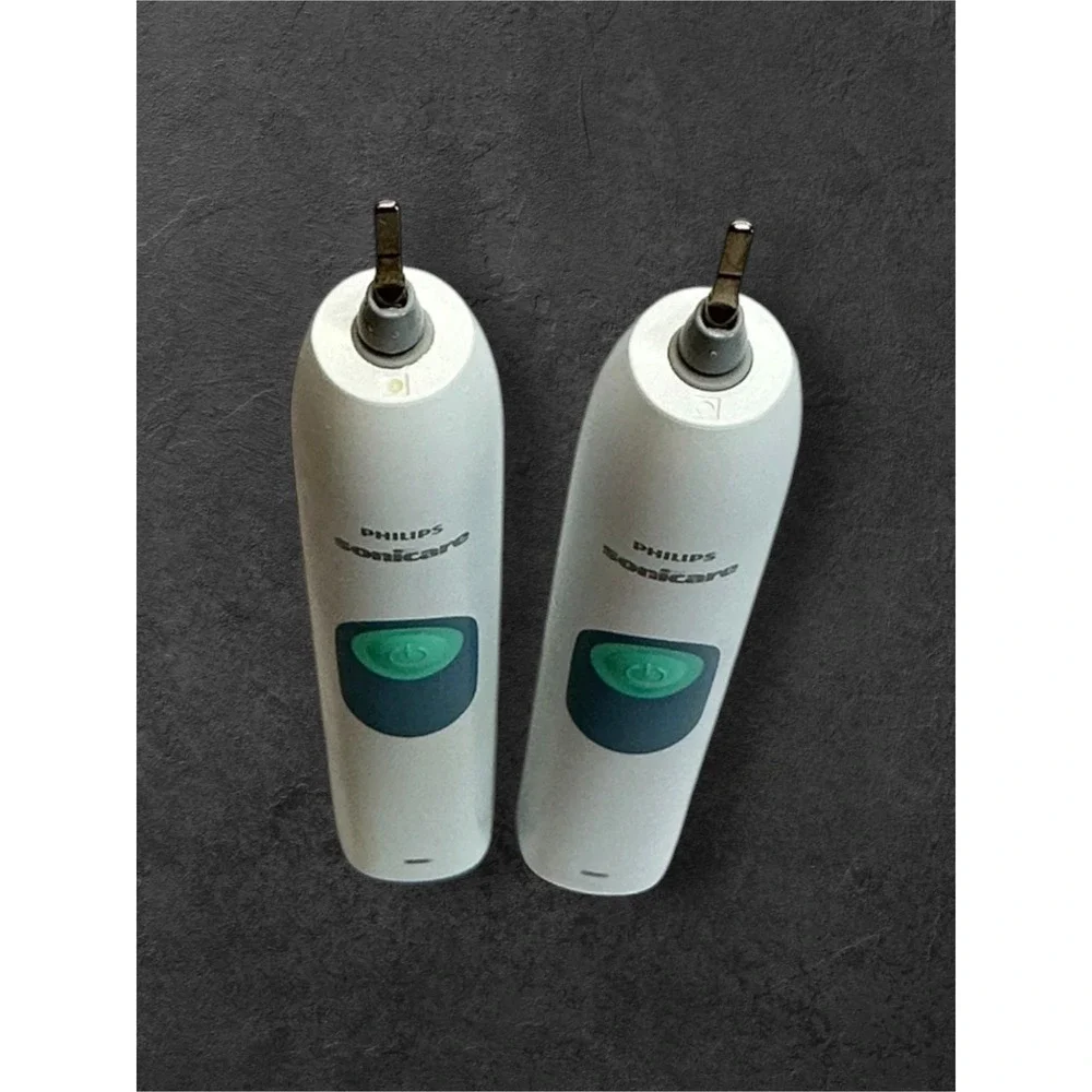 Set of 2 Philips Sonicare Toothbrush White HX6240-05 Dual Handle Set - Works